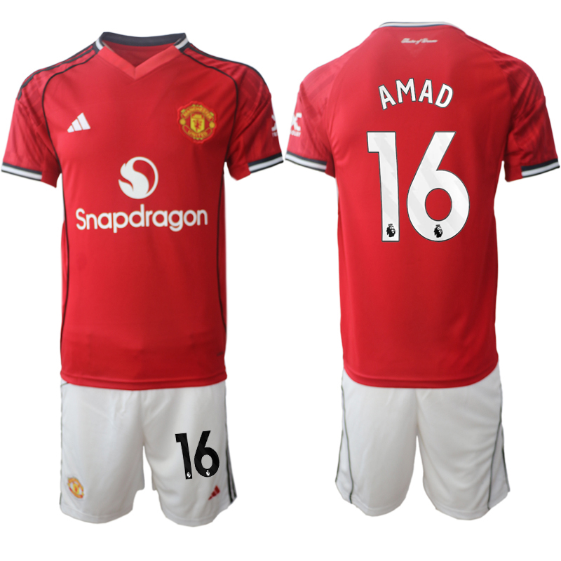 Men 2025-2026 Club Manchester United home Red #16 Soccer Jersey->manchester united jersey->Soccer Club Jersey